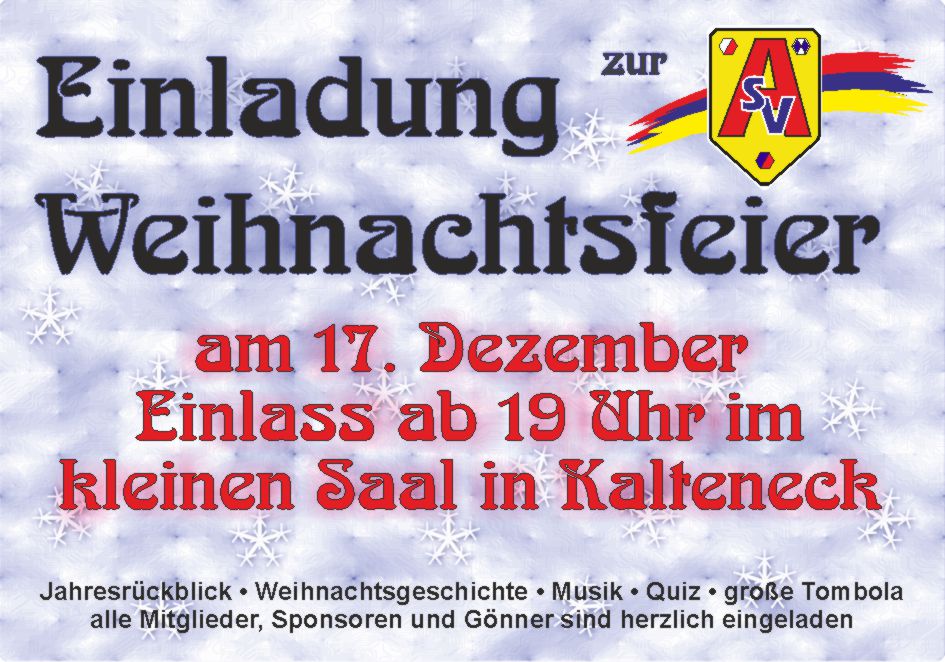 Read more about the article SVA Weihnachtsfeier